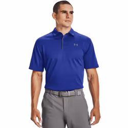 Under Armour Mens Tech Polo Shirt - L, Royal Blue