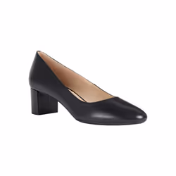 Geox Womens/Ladies D Pheby 50 B Leather Court Shoes - 4 UK, Black