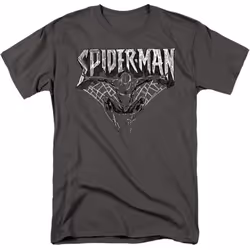Spider-Man Mens Sketch T-Shirt - M, Charcoal