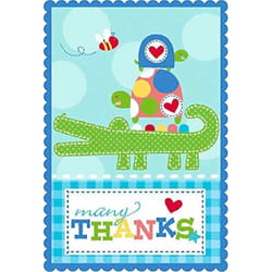 Amscan Ahoy Baby Thank You Card Set (Pack of 8)