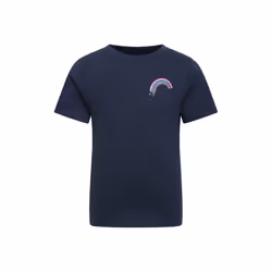 Mountain Warehouse Childrens/Kids Rainbow Organic T-Shirt - 2-3 Years, Navy