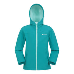 Mountain Warehouse Childrens/Kids Water Resistant Soft Shell Jacket - 3-4 Years, Teal