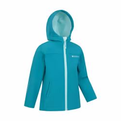 Mountain Warehouse Childrens/Kids Water Resistant Soft Shell Jacket - 3-4 Years, Teal