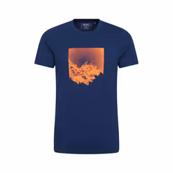 Mountain Warehouse Mens Sunrise Organic T-Shirt - S, Navy