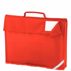 Quadra Childrens/Kids Reflective Book Bag - One Size, Bright Red