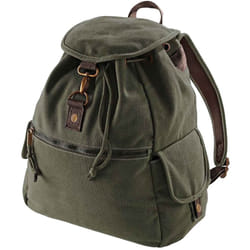 Quadra Vintage Canvas Backpack - One Size, Military Green