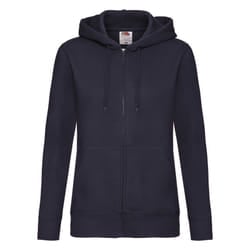 Fruit of the Loom Womens/Ladies Lady Fit Full Zip Hoodie - 16 UK, Deep Navy