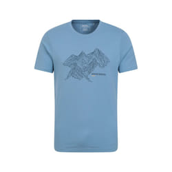 Mountain Warehouse Mens Tonal Organic T-Shirt - XS, Blue