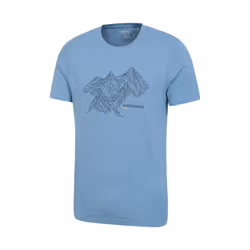 Mountain Warehouse Mens Tonal Organic T-Shirt - XS, Blue