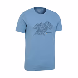 Mountain Warehouse Mens Tonal Organic T-Shirt - XS, Blue