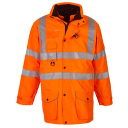 Yoko Unisex Adult Hi-Vis 7 in 1 Safety Jacket - L, Orange