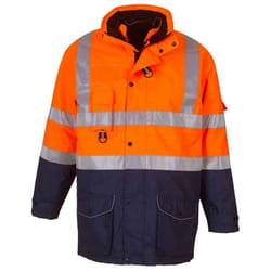 Yoko Unisex Adult Hi-Vis 7 in 1 Safety Jacket - L, Orange/Navy