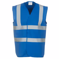 Yoko Mens Band & Brace Hi-Vis Vest - S, Royal Blue