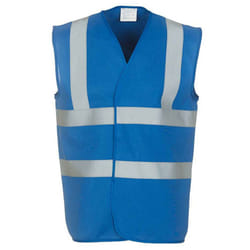 Yoko Mens Band & Brace Hi-Vis Vest - 3XL, Royal Blue