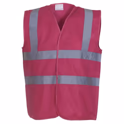 Yoko Mens Band & Brace Hi-Vis Vest - XL, Raspberry