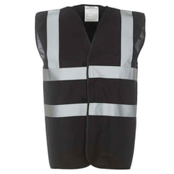 Yoko Mens Band & Brace Hi-Vis Vest - M, Black