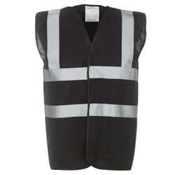 Yoko Mens Band & Brace Hi-Vis Vest - XXL, Black
