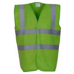 Yoko Mens Band & Brace Hi-Vis Vest - M, Lime Green
