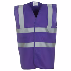 Yoko Mens Band & Brace Hi-Vis Vest - L, Purple