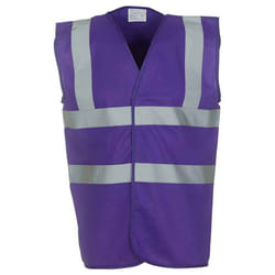 Yoko Mens Band & Brace Hi-Vis Vest - L, Purple