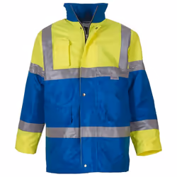 Yoko Unisex Adult Contrast Hi-Vis Jacket - XXL, Yellow/Royal Blue