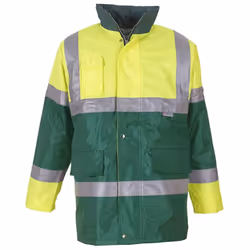 Yoko Unisex Adult Contrast Hi-Vis Jacket - XXL, Yellow/Paramedic Green