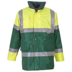 Yoko Unisex Adult Contrast Hi-Vis Jacket - XXL, Yellow/Paramedic Green