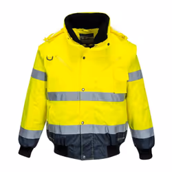 Portwest Unisex Adult 3 in 1 Hi-Vis Bomber Jacket - M, Yellow/Navy