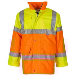 Yoko Unisex Adult Contrast Hi-Vis Jacket - 3XL, Yellow/Orange