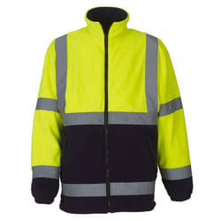 Yoko Unisex Adult Heavyweight Hi-Vis Fleece Jacket - XXL, Yellow/Navy