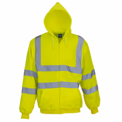 Yoko Unisex Adult Hi-Vis Full Zip Hoodie - XXL, Yellow