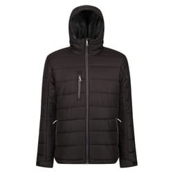 Regatta Mens Navigate Thermal Padded Jacket - S, Black/Seal Grey