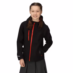 Regatta Childrens/Kids Ablaze 3 Layer Soft Shell Jacket - 32In, Black/Classic Red
