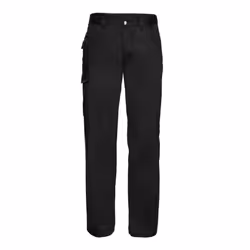 Russell Mens Polycotton Twill Work Trousers - 32L, Black