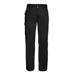 Russell Mens Polycotton Twill Work Trousers - 32L, Black