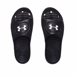 Under Armour Unisex Adult Locker IV Sliders - 10 UK, Black/White