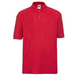 Russell Childrens/Kids Pique Polo Shirt - 7-8 Years, Bright Red