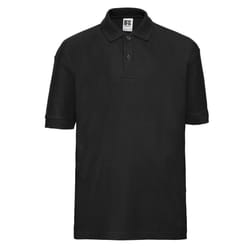 Russell Childrens/Kids Pique Polo Shirt - 5-6 Years, Black