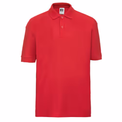 Russell Childrens/Kids Pique Polo Shirt - 3-4 Years, Bright Red