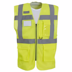Yoko Unisex Adult Hi-Vis Vest - L, Yellow