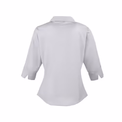 Premier Womens/Ladies Poplin 3/4 Sleeve Shirt - 26 UK, Silver
