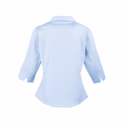 Premier Womens/Ladies Poplin 3/4 Sleeve Shirt - 12 UK, Light Blue