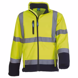 Yoko Unisex Adult Hi-Vis Soft Shell Jacket - L, Yellow/Navy