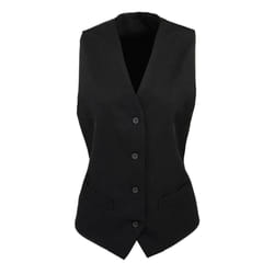 Premier Womens/Ladies Lined Waistcoat - XS, Black