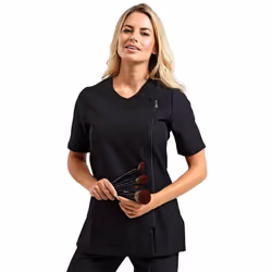 Premier Womens/Ladies Camellia Short-Sleeved Tunic - 18 UK, Black