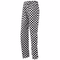 Premier Unisex Adult Essential Checked Chef Trousers - XS, Black/White