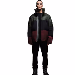 Regatta Mens Christian Lacroix Barbegal Baffled Padded Jacket - L, Dark Khaki/Black