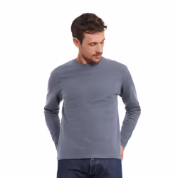 Russell Mens Classic Long-Sleeved T-Shirt - 4XL, Convoy Grey