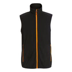 Regatta Mens Navigate Fleece Gilet - S, Black/Orange Pop