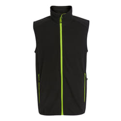 Regatta Mens Navigate Fleece Gilet - XL, Black/Lime Green